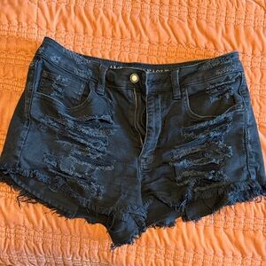 American Eagle Outfitters Ripped Dark Denim Shorts